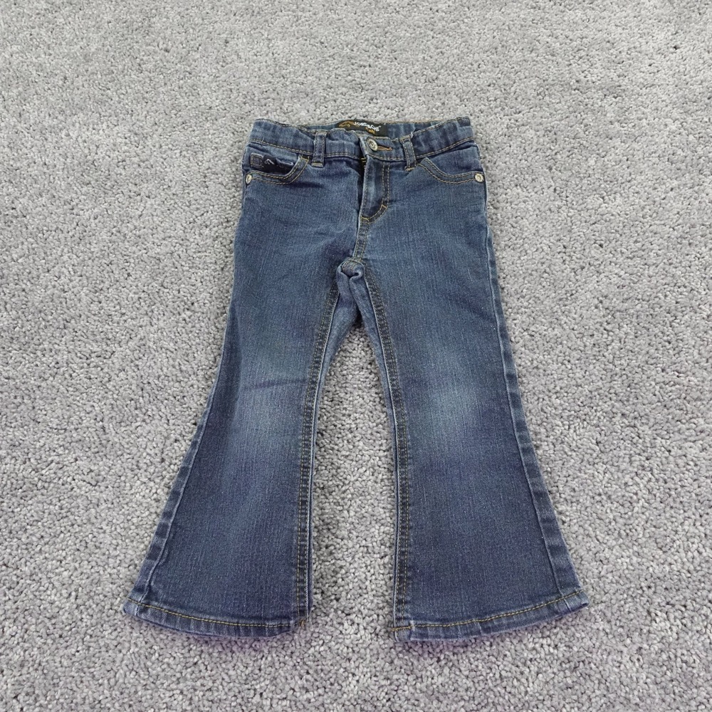 Jordache Flare Jeans Girls 3T Blue Denim Stretch Bell Bottom Casual
